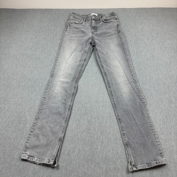 Zara Denim - Zara Jeans Womens 4 Fit 26X32 Gray Washed Slim Straight Denim Casual‎ Mid Rise